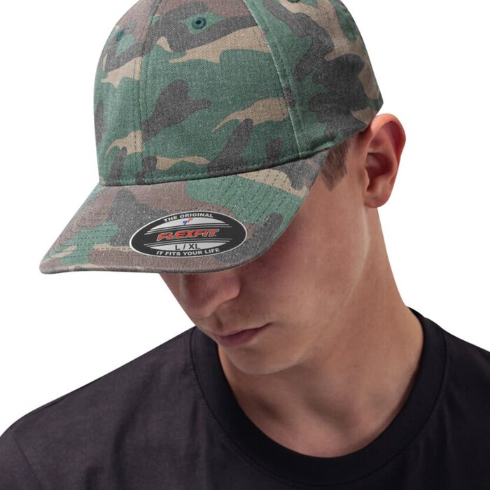 Flexfit garment washed camo (6977CA) Thumbnail