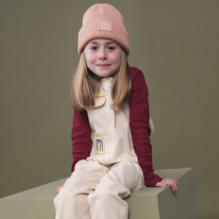 Kids deep cuffed tonal patch beanie Thumbnail