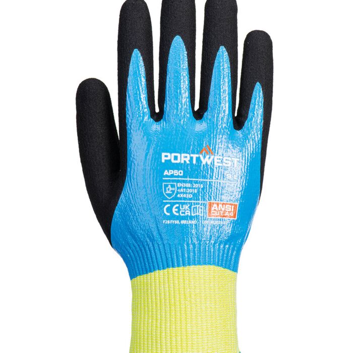 Cut D13 Nitrile aqua gloves (AP50) Thumbnail