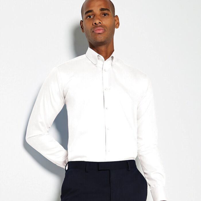 Slim fit non-iron Oxford twill shirt long-sleeved (slim fit) Thumbnail