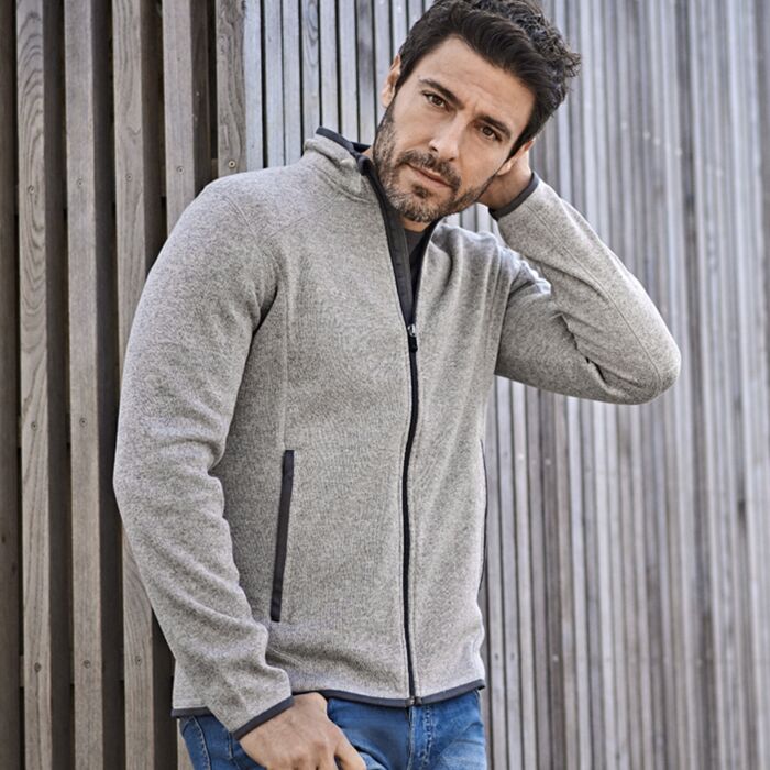Tee Jays Knitted Outdoor Fleece Jacket Thumbnail