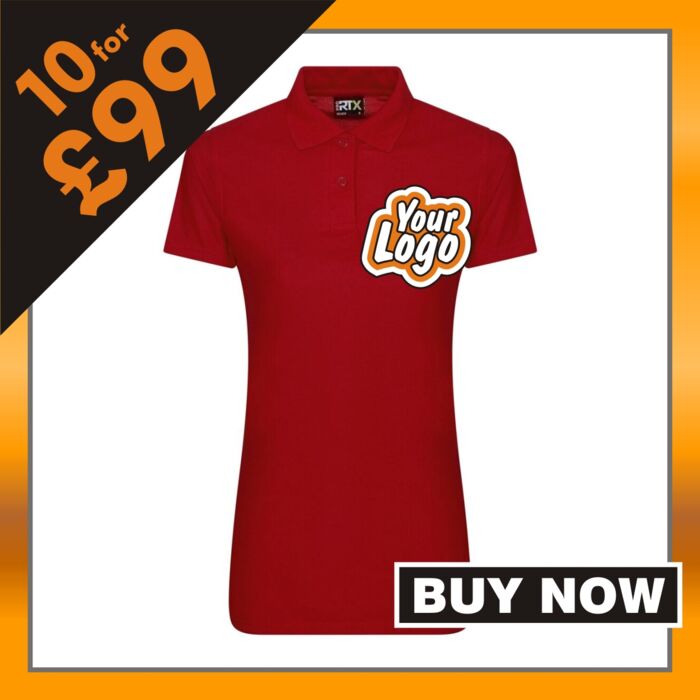 Buy 10 Womens Pro polo for only £99 plus vat Thumbnail
